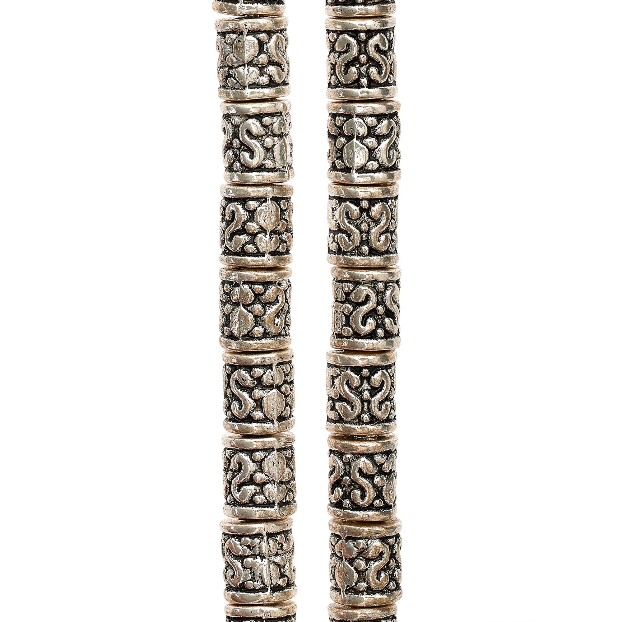 Antique Silver Tube Beads, 6mm by Bead Landing™